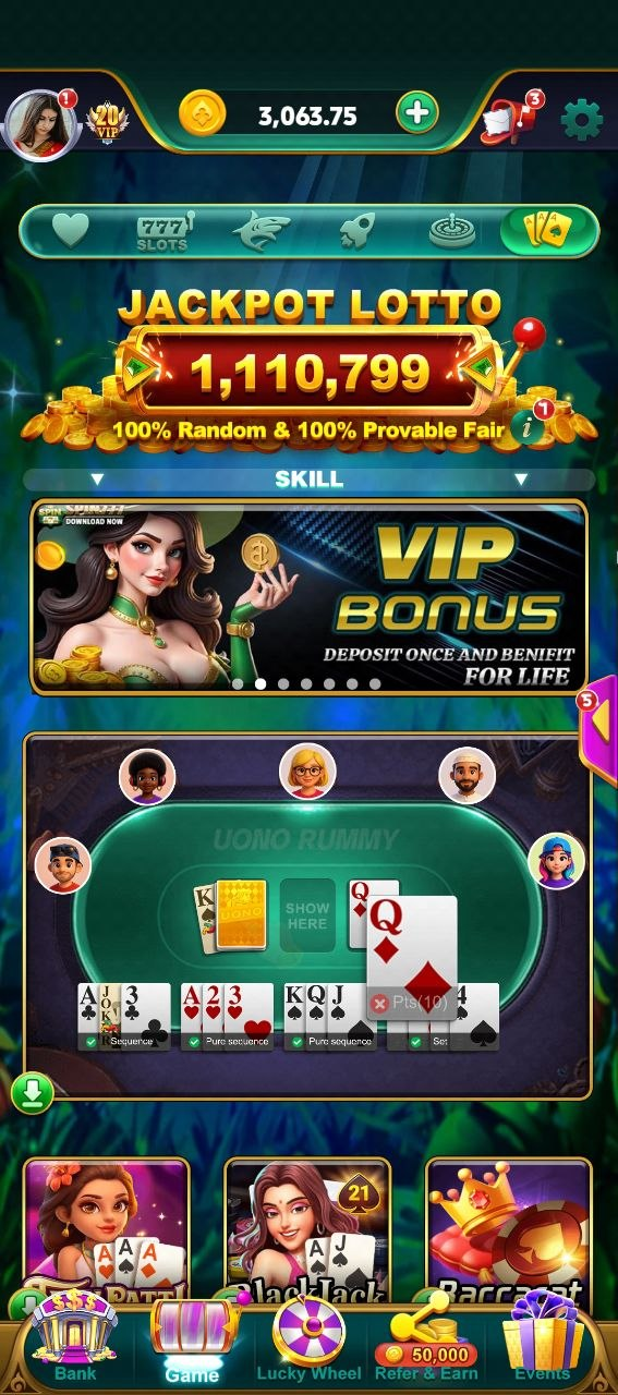 Card Games inside Spin777